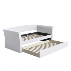 Thebedroomstore.com New Castle Linen / St Ives Faux Leather / Kendal Velour - Trundle Bed Platform Beds
