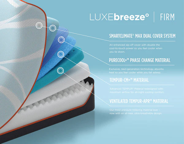 Thebedroomstore.com Tempurpedic® 13" TEMPUR-LUXEbreeze° Firm Mattress Tempur-Pedic®