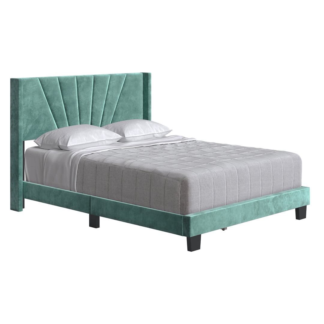 Thebedroomstore.com Platform Beds Valencia Velour Upholstered Bed