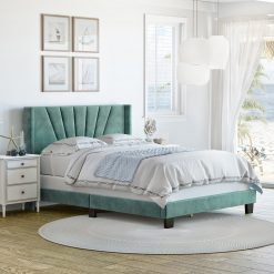 Thebedroomstore.com Platform Beds Valencia Velour Upholstered Bed
