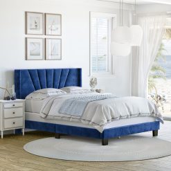 Thebedroomstore.com Platform Beds Valencia Velour Upholstered Bed