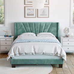 Thebedroomstore.com Platform Beds Valencia Velour Upholstered Bed