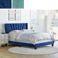 Thebedroomstore.com Platform Beds Valencia Velour Upholstered Bed