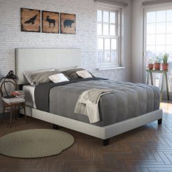 Thebedroomstore.com Platform Beds Milan Upholstered Linen Bed