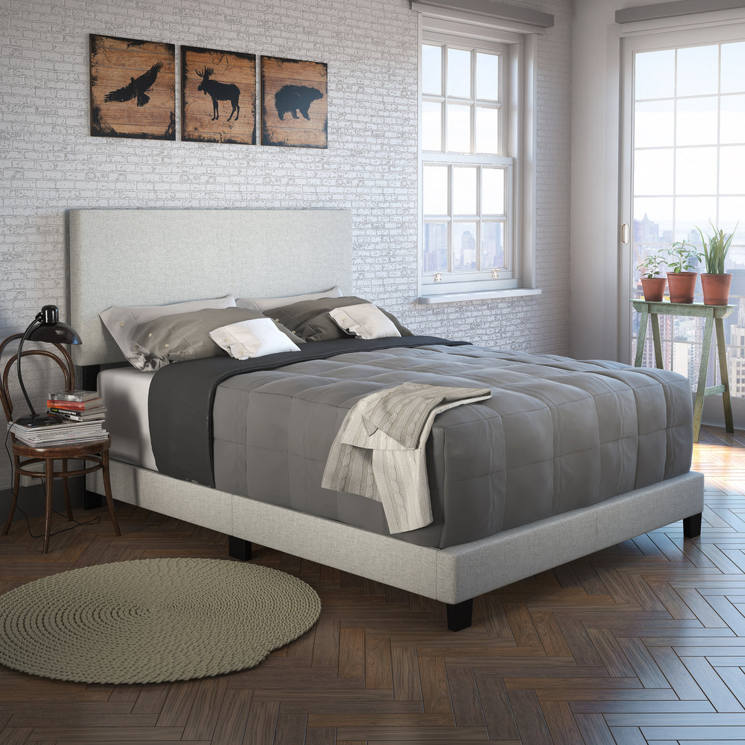 Thebedroomstore.com Platform Beds Milan Upholstered Linen Bed