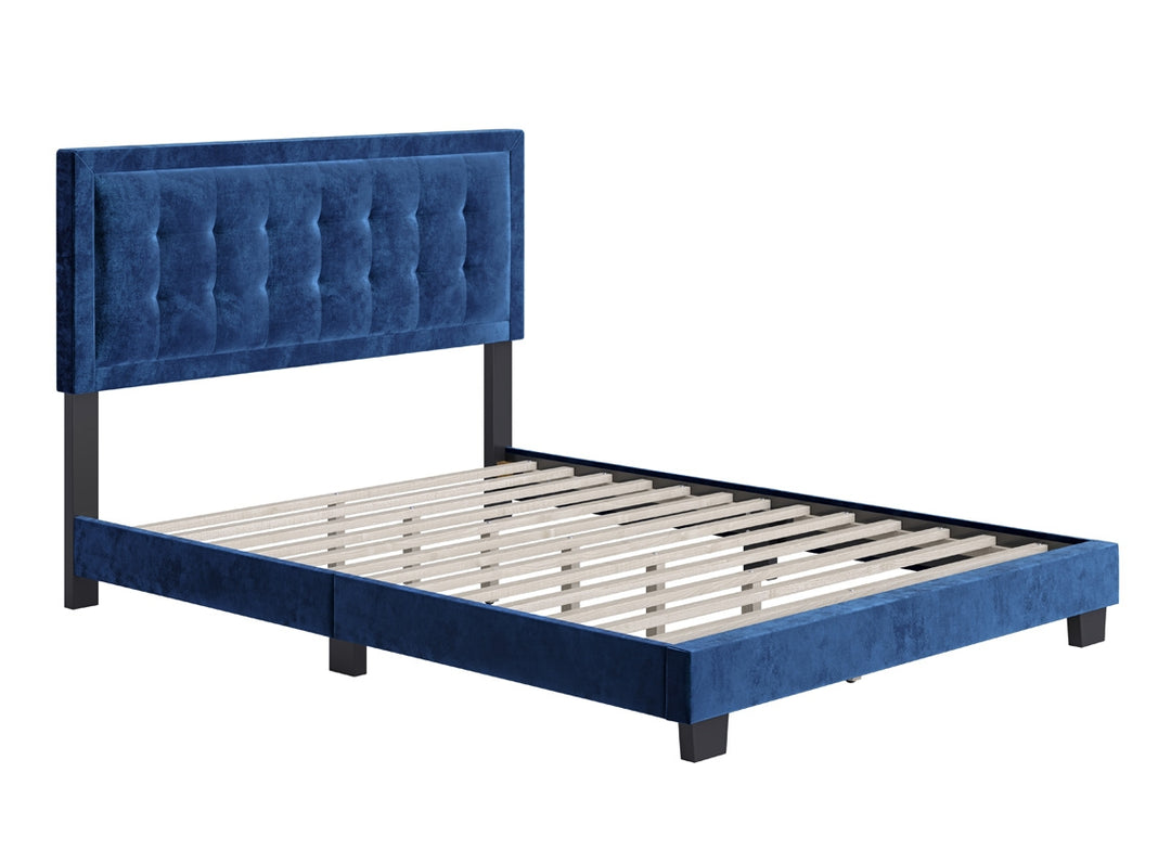 Thebedroomstore.com Pisa Velour Upholstered Platform Bed