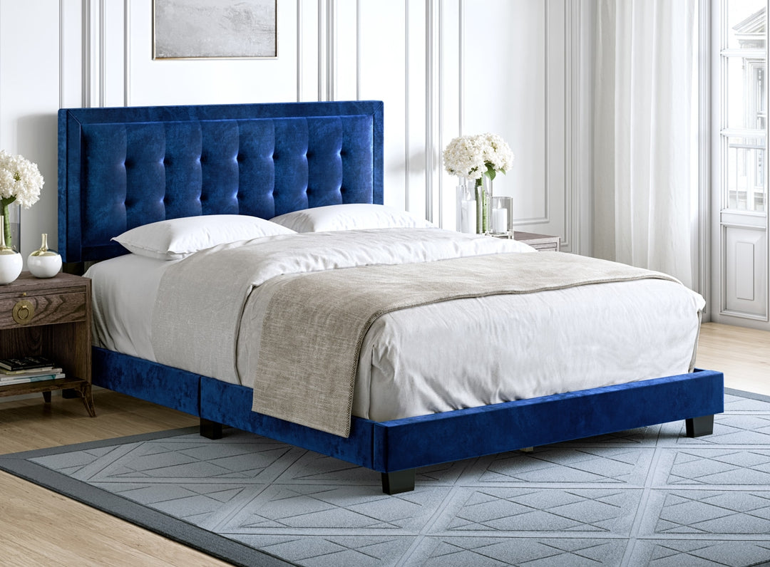 Thebedroomstore.com Pisa Velour Upholstered Platform Bed