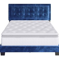 Thebedroomstore.com Pisa Velour Upholstered Platform Bed