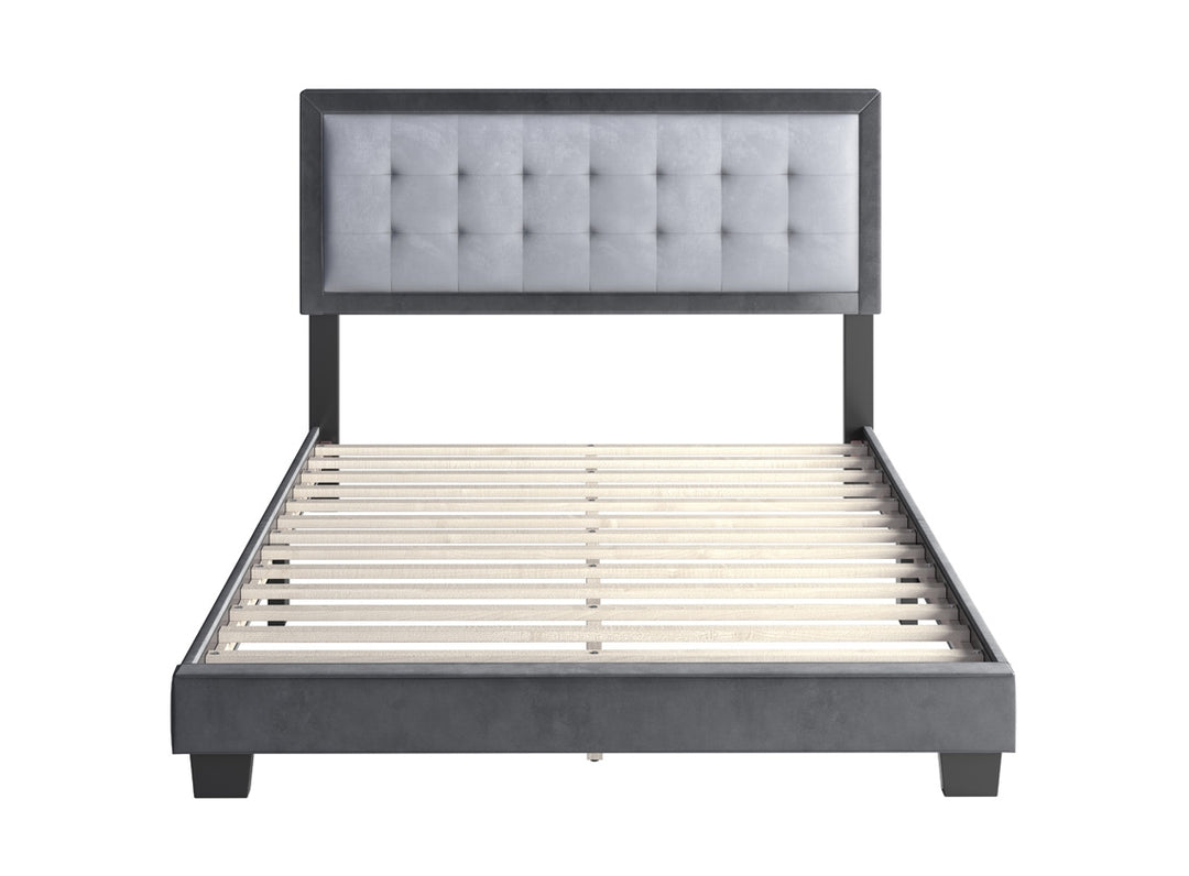 Thebedroomstore.com Pisa Velour Upholstered Platform Bed