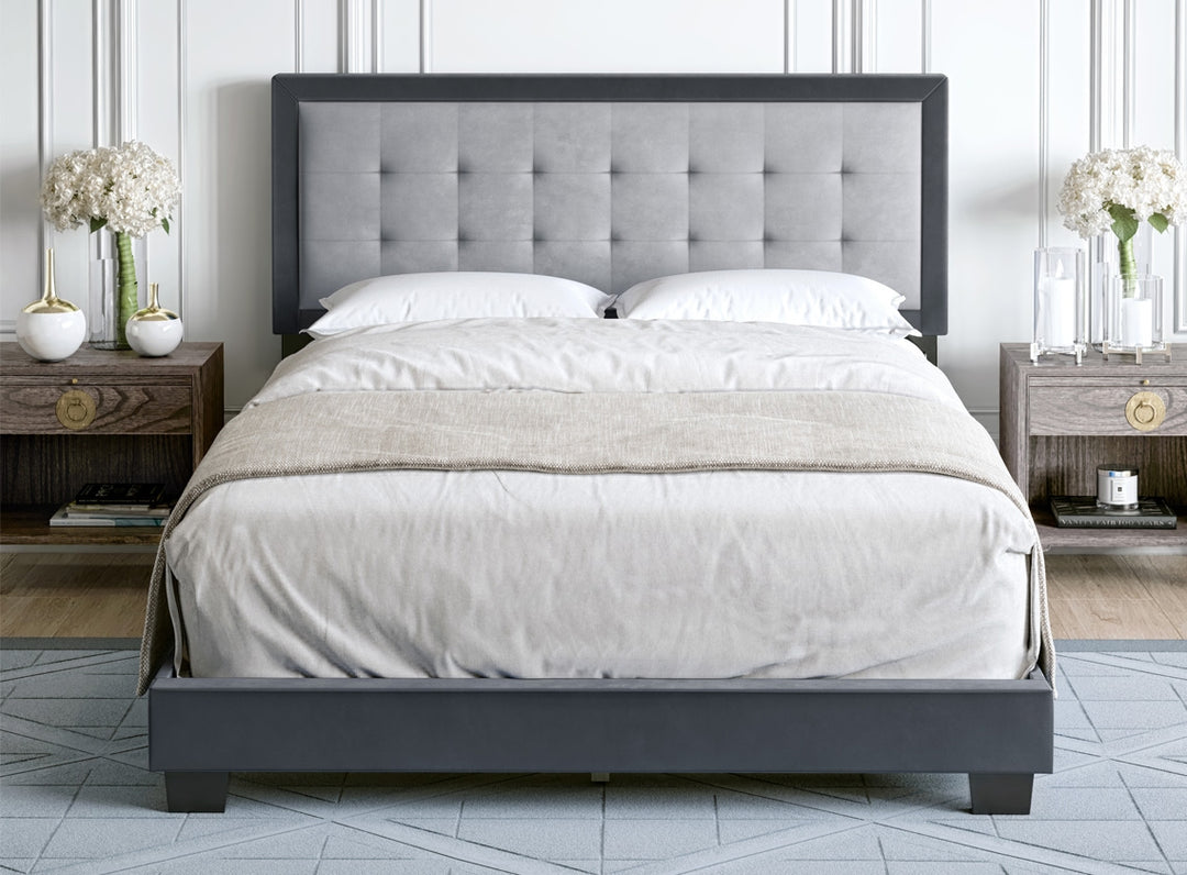 Thebedroomstore.com Pisa Velour Upholstered Platform Bed